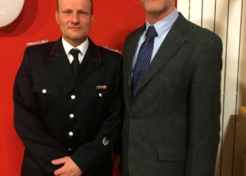 Lars Greßmann als Wehrführer der Gemeinde Lankau vereidigt