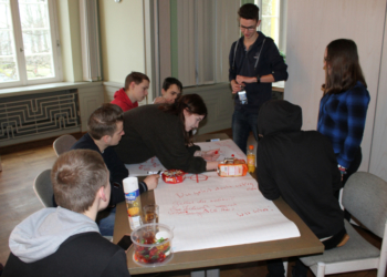 Ratzeburger und Möllner Jugendbeiräte plakatieren mit