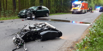 Schwerer Motorradunfall bei Koberg