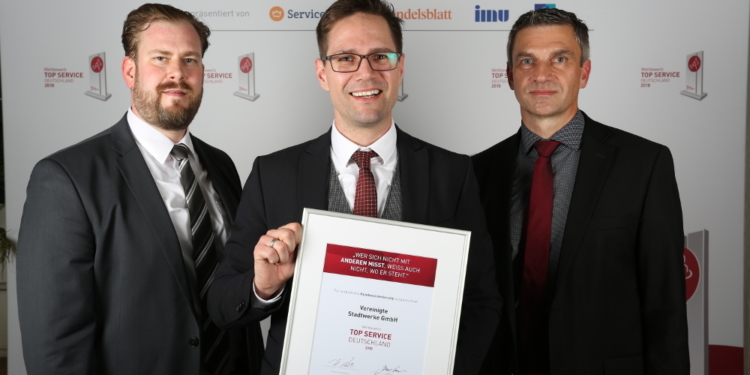 Auszeichnung für Vereinigte Stadtwerke