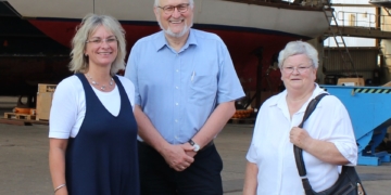 SPD-Landtagsabgeordnete Wagner-Bockey besichtigt die Hitzler Werft