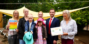 Krebsgesellschaft verleiht der Kita St. Willehad aus Groß Grönau das Sonnenschutz-Zertifikat