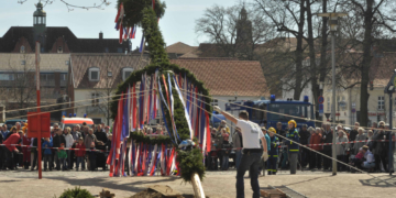 Maibaum-Aufstellung in Ratzeburg