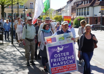 Gemeinsam für Frieden: Oster-Friedensmarsch in Mölln