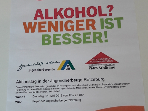 Aktionswoche ‚Alkohol? Weniger ist besser!‘