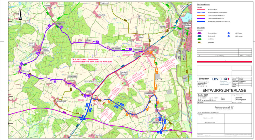 B 207: Sanierung Zwischen Talkau Und Breitenfelde – Herzogtum Direkt