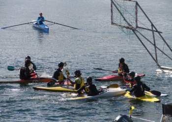 Erste Runden auf dem See