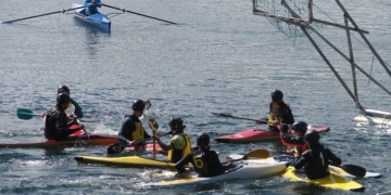 Erste Runden auf dem See