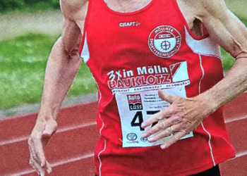 Jochen Ries Landesmeister über 5.000 Meter auf der Bahn in Flensburg