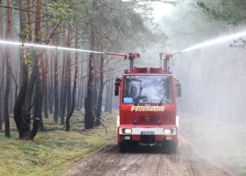 Ratzeburger Feuerwehr hilft im Walbrandgebiet bei Lübtheen