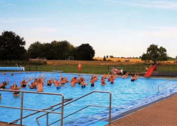 Wassergymnastik im Freibad Steinhorst