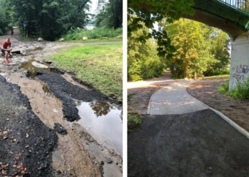 Neue Starkregenmulde hilft gegen Überflutungen unterhalb des Krankenhausberges