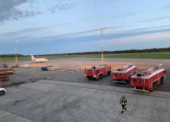 Große Notfallübung am Flughafen Lübeck