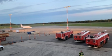 Große Notfallübung am Flughafen Lübeck