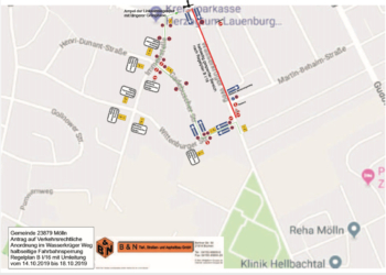 Fahrbahndeckensanierung im Wasserkrüger Weg in Mölln