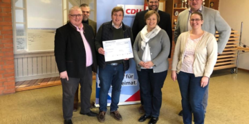 Gute Stimmung und Spende für die SSG Horst Brunsmark