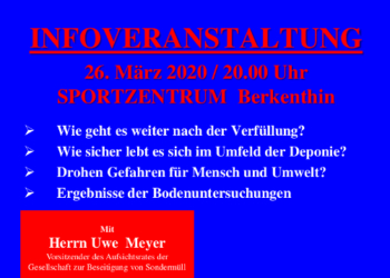 Infoveranstaltung zur Sondermülldeponie Rondeshagen-Groß Weeden