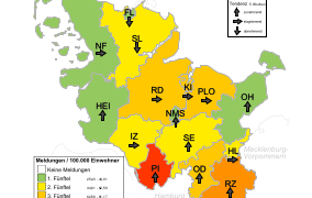 Gemeldete Covid19-Fälle, Stand 8. April