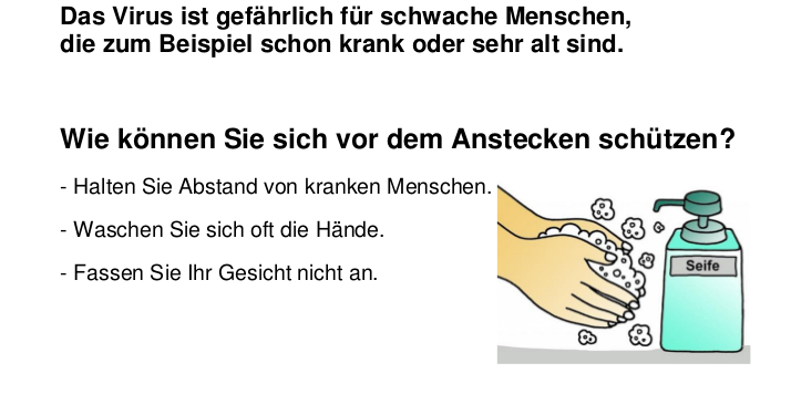 Corona-Info-Blätter in leicht verständlicher Sprache