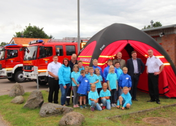Sommerfest der Kinderfeuerwehr Ziethen mit Übergabe eines Schnelleinsatzzeltes