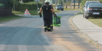 Ölspur im gesamten Ort Kittlitz