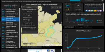 Gemeldete Covid19-Fälle, Stand 22. September