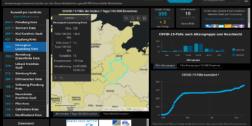 Gemeldete Covid19-Fälle, Stand 26. September
