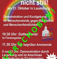 Kundgebung ‚Wir sind nicht still!‘ in Lauenburg wird auf 2021 verschoben
