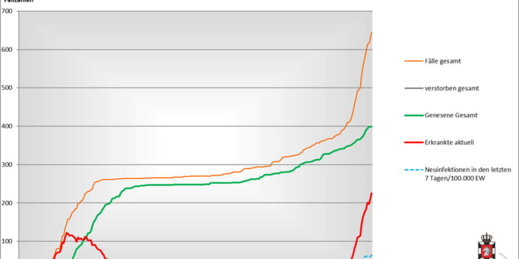 Gemeldete Covid19-Fälle, Stand 6. November