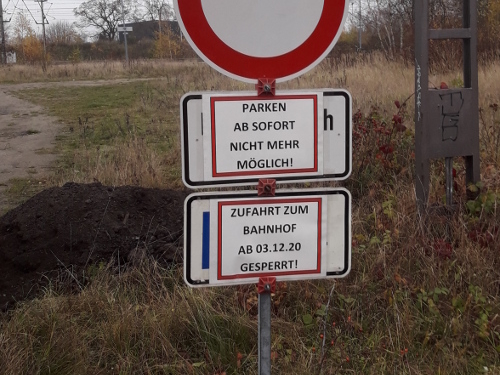 Büchen: Zufahrt zum Bahnhofsgelände aus Richtung Quellental wird gesperrt