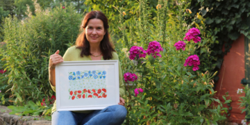 Anna Maltens Traum vom blau-weiß-rotem Blumenmeer