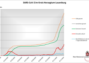 Gemeldete Covid19-Fälle, Stand 4. Dezember