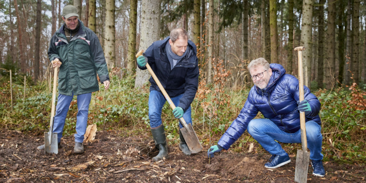 ‚Baum statt Brief‘: Pflanzungsstart für 3.000 Bäume bei Salem