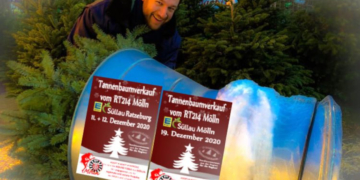 Round Table 214 Mölln verkauft Tannenbäume für den guten Zweck