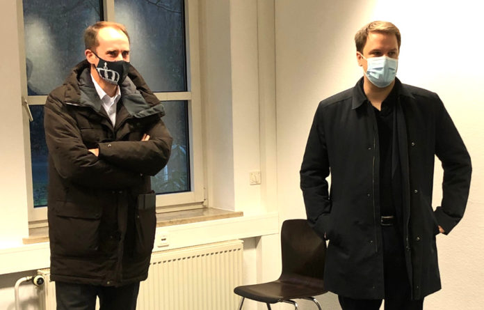 Landrat Dr. Christoph Mager und Christopher Vogt