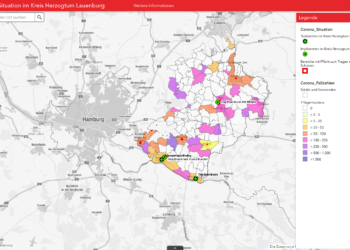 Gemeldete Covid19-Fälle, Stand 12. März