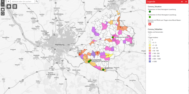 Gemeldete Covid19-Fälle, Stand 12. März
