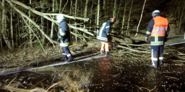Sturm ‚Klaus‘ beschäftigte Freiwillige Feuerwehr Kittlitz