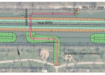 B 209: Neubau der Rad- und Fußwegbrücke startet