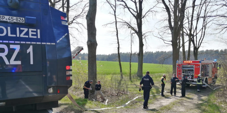 Zur richtigen Zeit am richtigen Ort! Schnelle Hilfe beim Waldbrand in Melbeck