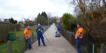 Kleingartenwege auf dem St. Georgsberg umfangreich erneuert