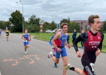 Paul Grindel gewinnt die Deutsche Meisterschaft männliche Jugend B im Duathlon