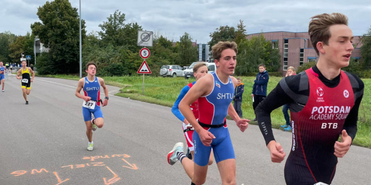 Paul Grindel gewinnt die Deutsche Meisterschaft männliche Jugend B im Duathlon