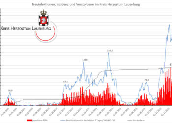 Gemeldete Covid19-Fälle, Stand 31. Dezember