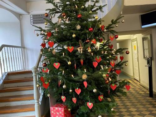 Herzenswünsche am Weihnachtsbaum