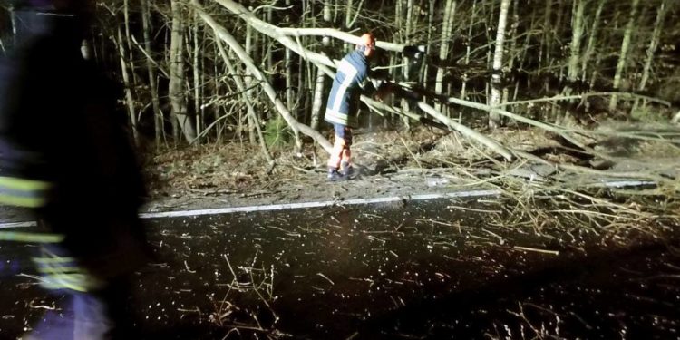 Sturm „Nadja“ beschäftigte auch die Freiwillige Feuerwehr Kittlitz