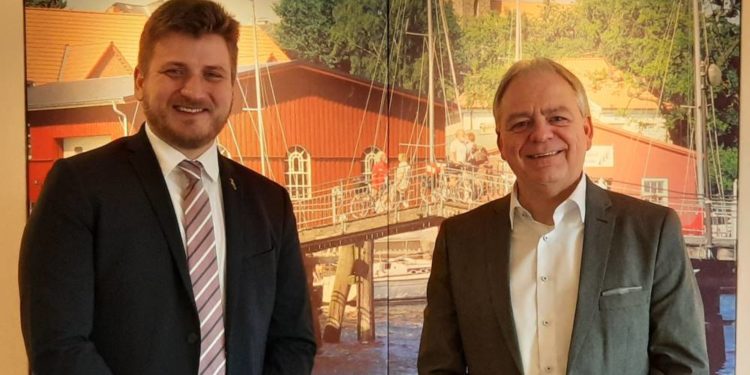 Jan Frederik Schlie besucht Städtebundvorsitzenden Jörg Sibbel