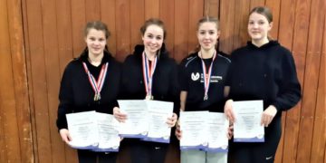 LG Schönberg-W-S-K : Ein kompletter Medaillensatz bei den Landesmeisterschaften im Blockwettkampf-Halle