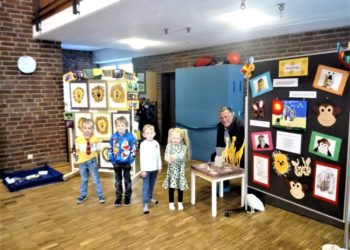 Großes Tierprojekt im städtischen Kindergarten präsentiert sich in einer Ausstellung