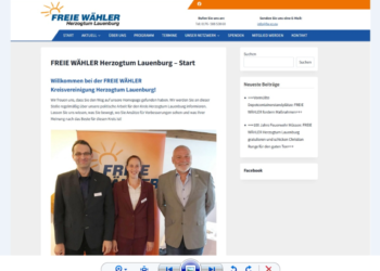 Neuer Internetauftritt am Start – FREIE WÄHLER Herzogtum Lauenburg jetzt online